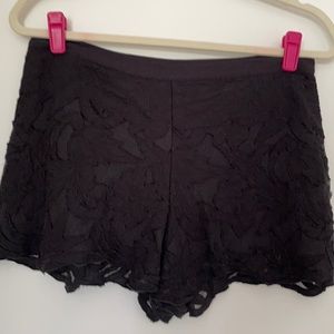 Abercrombie and Fitch Black Lace Shorts size 30